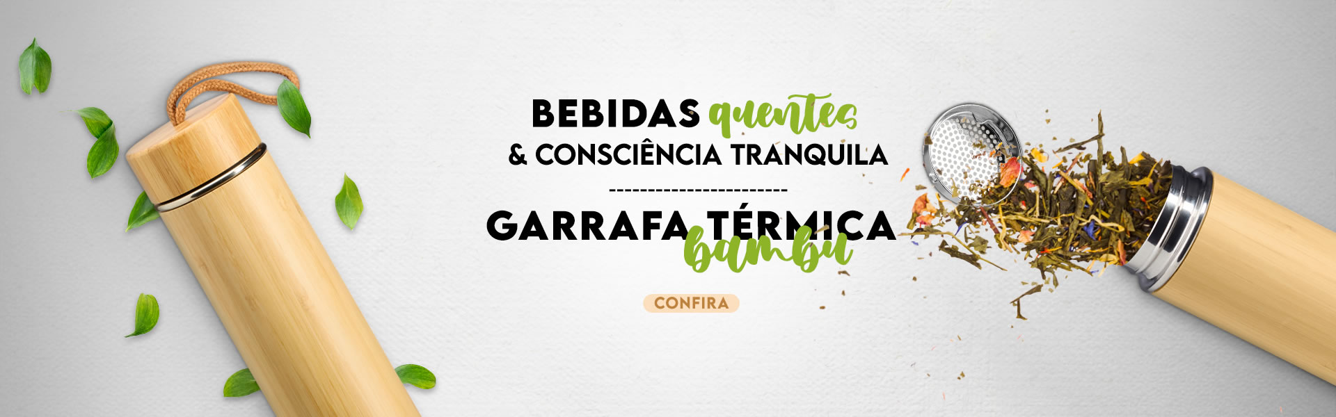 Garrafa Trmica Bambu 400ml